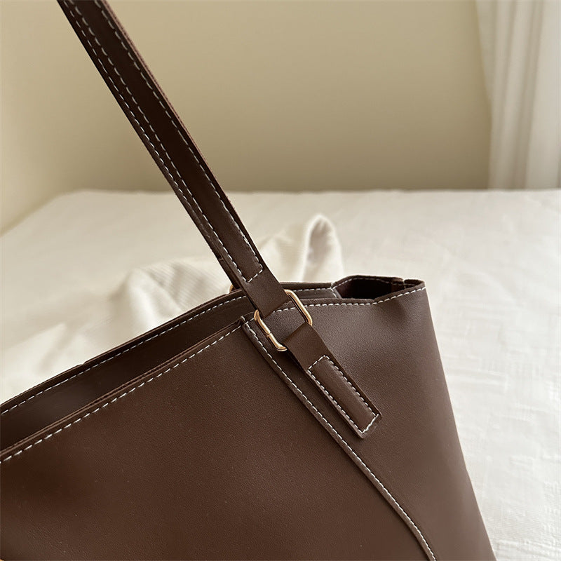 Stylish Tote Handbag with Decorative Scarf
