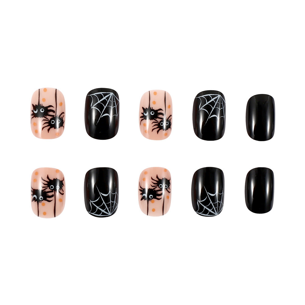 Halloween Themed Spider and Web Nail Art Stornfield
