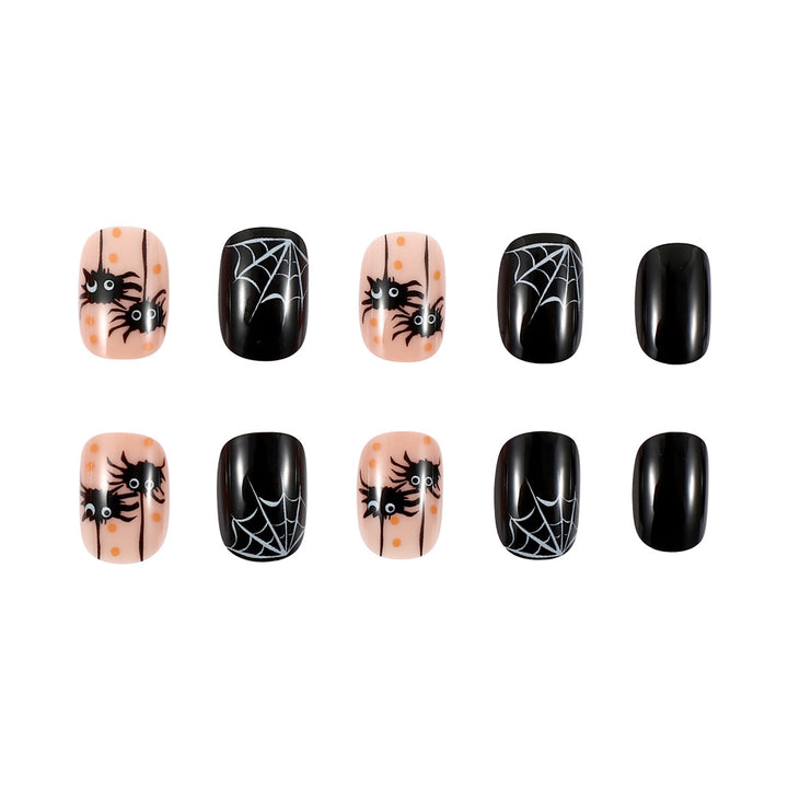 Halloween Themed Spider and Web Nail Art Stornfield