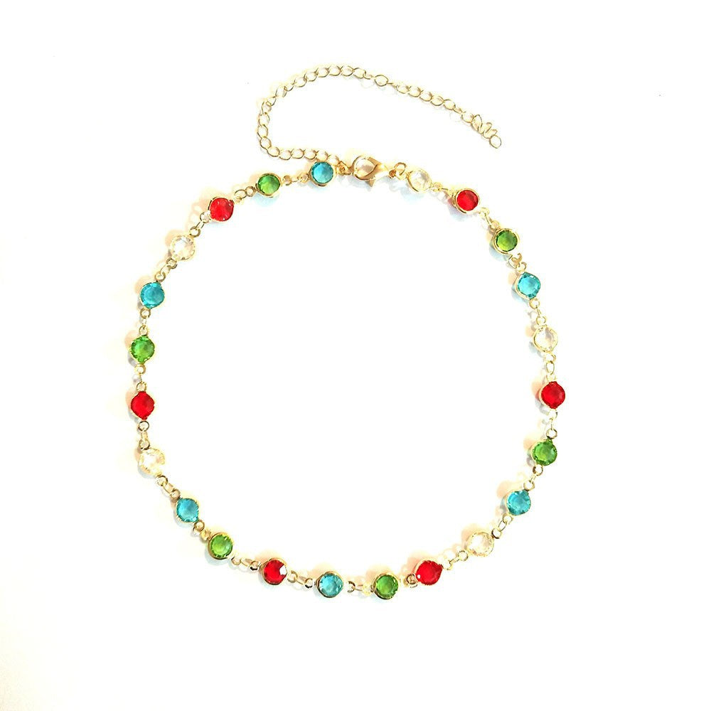 Colorful Gemstone Chain Necklace Stornfield