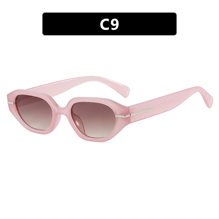 Women's stylish geometric sunglasses with mirrored lenses and unique frame Stornfield