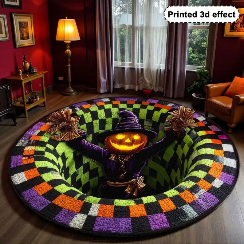Halloween Themed 3D Optical Illusion Area Rug