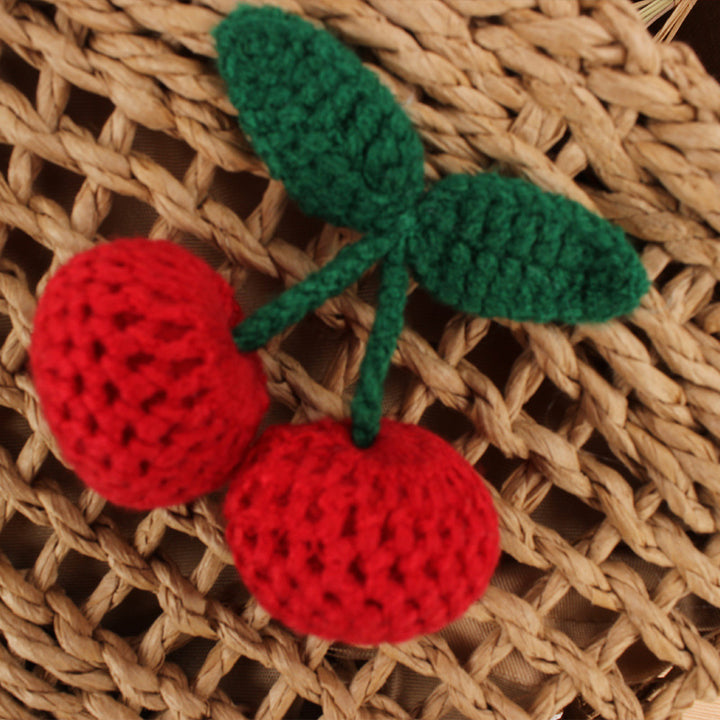 Shoulder bag with handmade fruit motif Stornfield