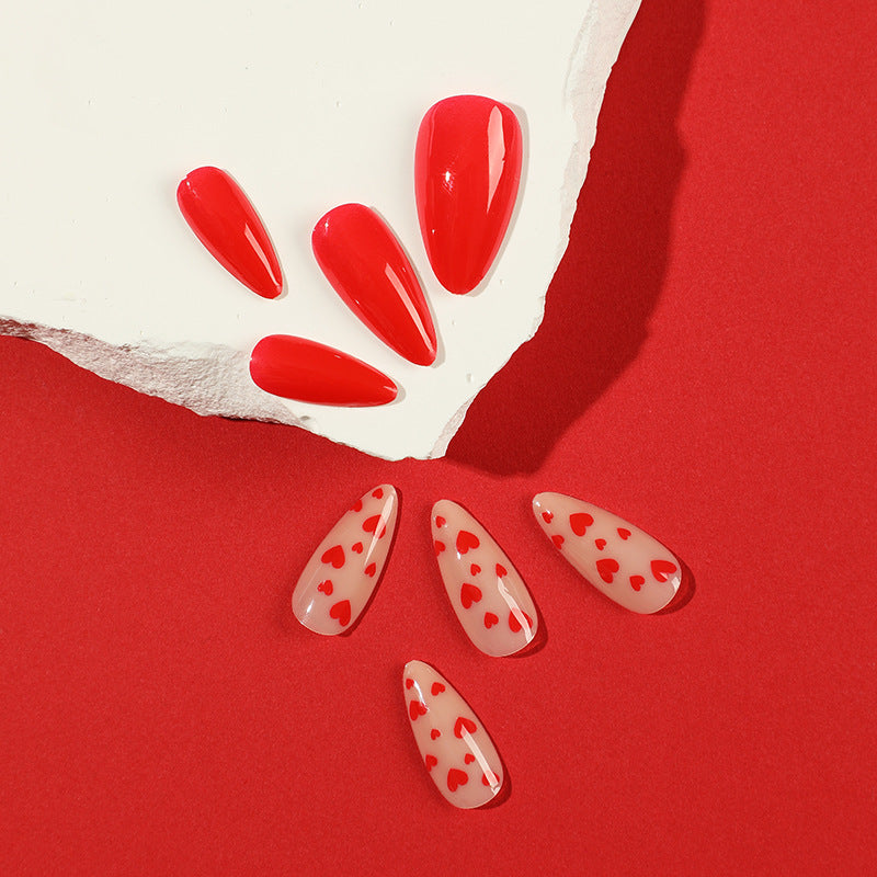 Artificial nails with heart design Stornfield