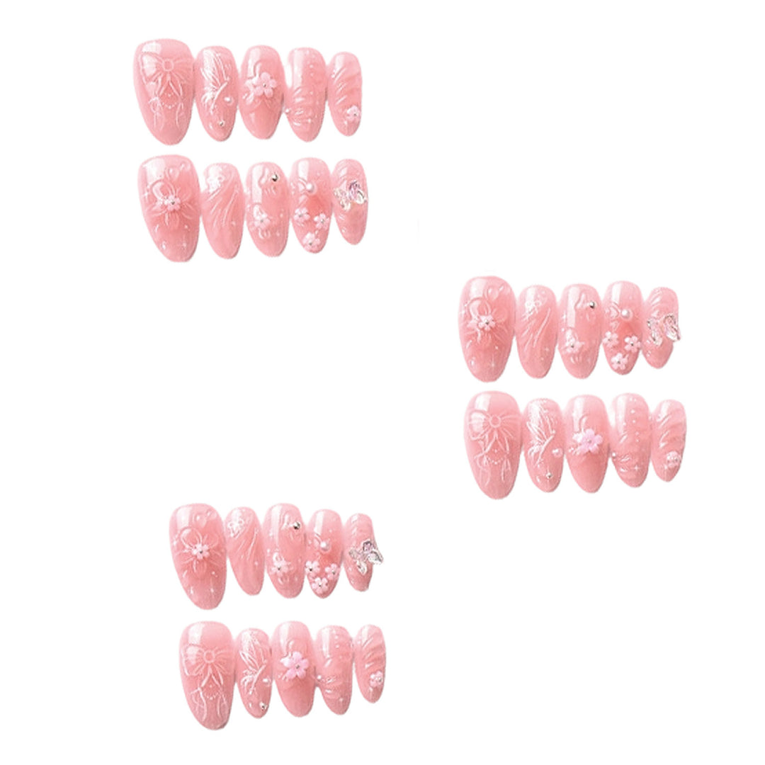 Decorative Floral Press-On Nail Art Set Stornfield