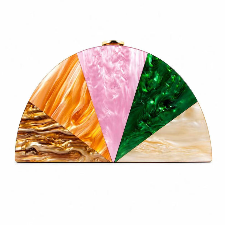 Decorative Geometric Acrylic Clutch