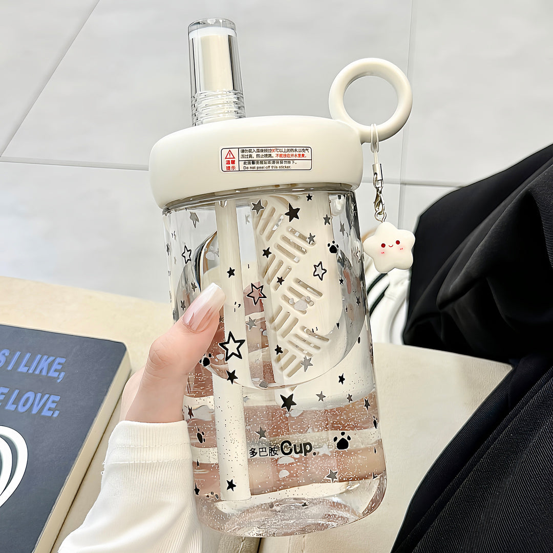 Women’s drinking bottle with integrated fruit filter and charming pendant Stornfield