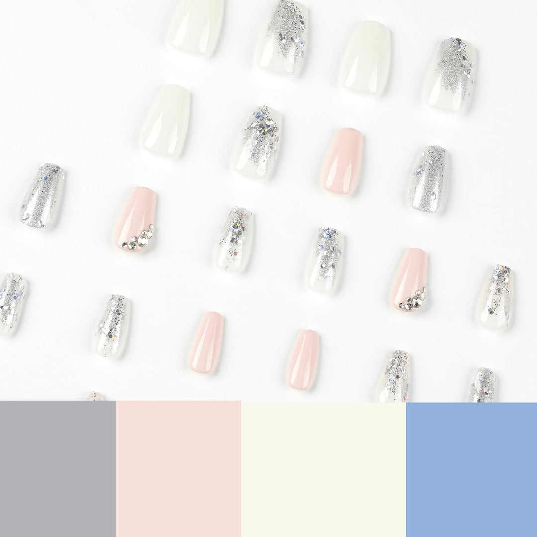 Elegant Nail Art with Glitter Details Stornfield