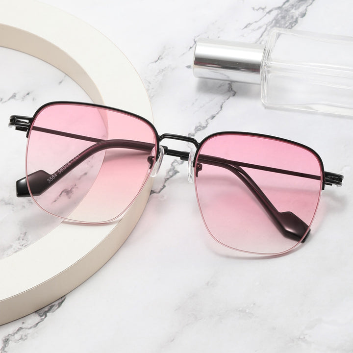 Women Designer Glasses with Square Frame and Glossy Metal Structure Stornfield