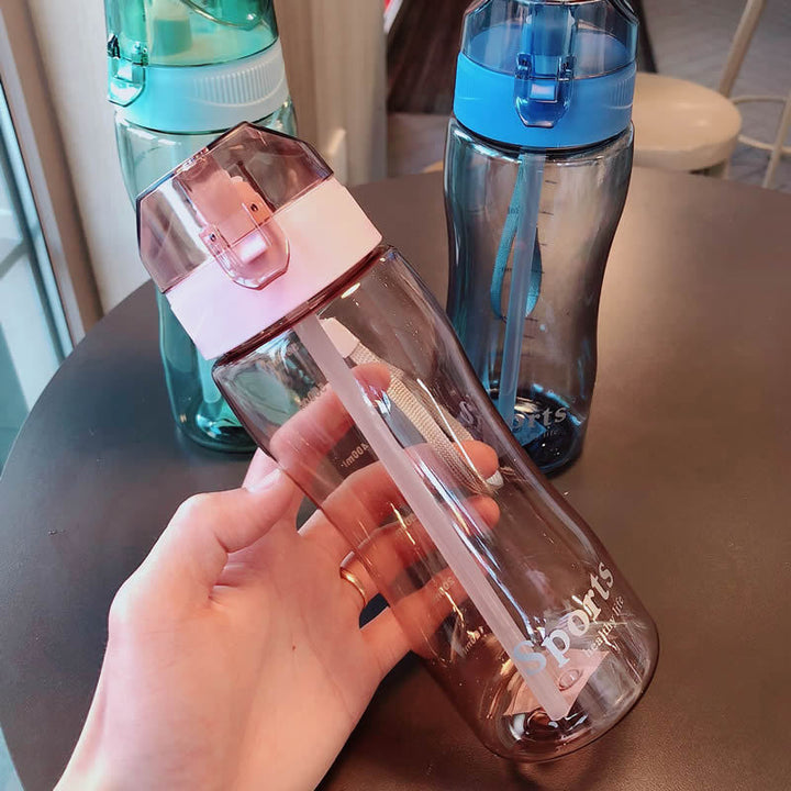 Women Ergonomic Sports Water Bottle with Integrated Straw Function Stornfield