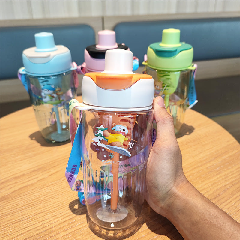 Ladies playful water bottle with removable straw Stornfield