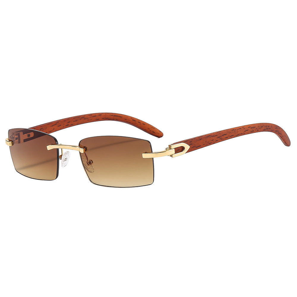 Stylish Wooden-Handled Square Sunglasses Stornfield