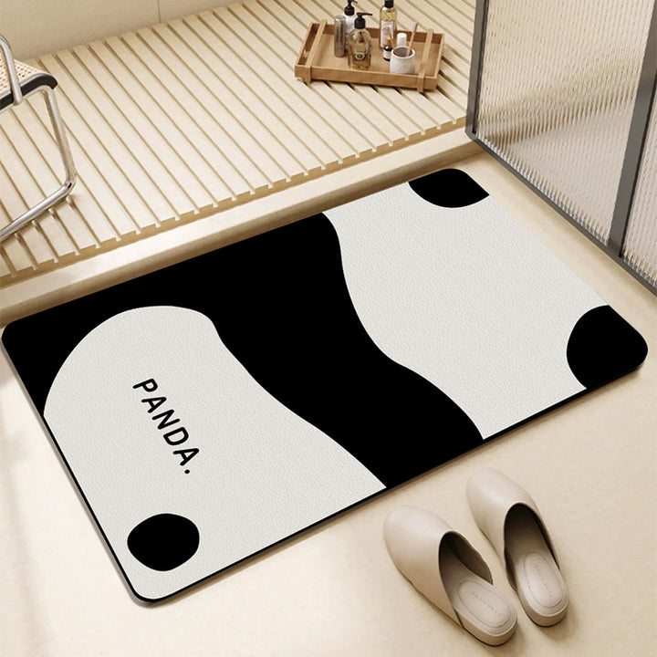 Playful Panda-Themed Bath Mat