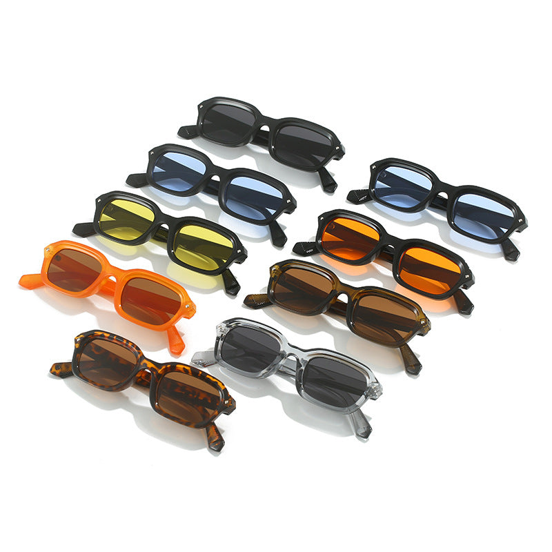 Ladies trendy rectangular sunglasses with completely transparent frame and UV protection Stornfield