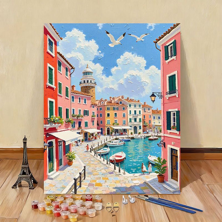 DIY Scenic Coastal Paint by Numbers Kit Stornfield