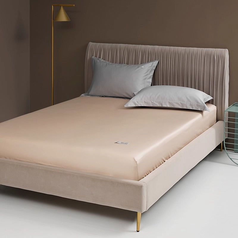 Deep-Pocket Fitted Mattress Sheet Cotton-Blend Stretch Skirt