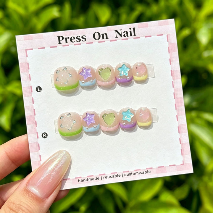 Customizable Kawaii Press-On Nail Set