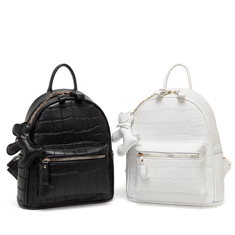 Crocodile-Embossed Mini Chic Backpack Stornfield