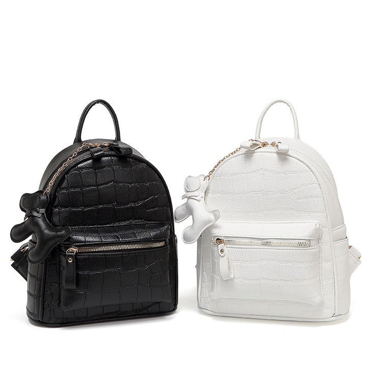 Crocodile-Embossed Mini Chic Backpack Stornfield