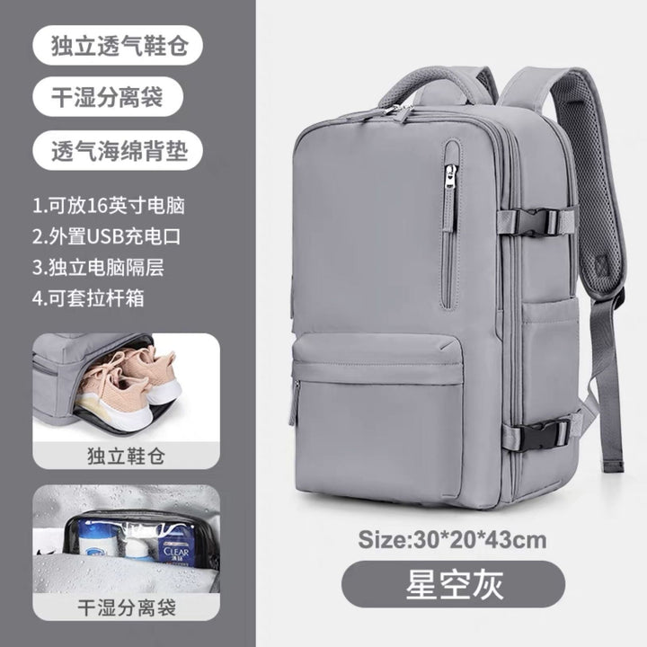 Multifunctional Backpack With Separate Shoe Compartment And USB Charging Port Stornfield