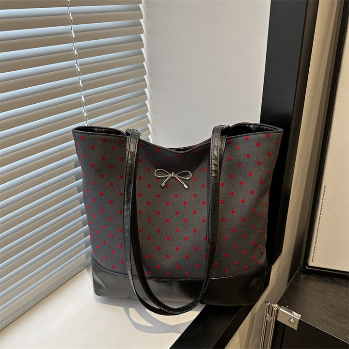 Heart-Embellished Canvas Tote Bag Stornfield