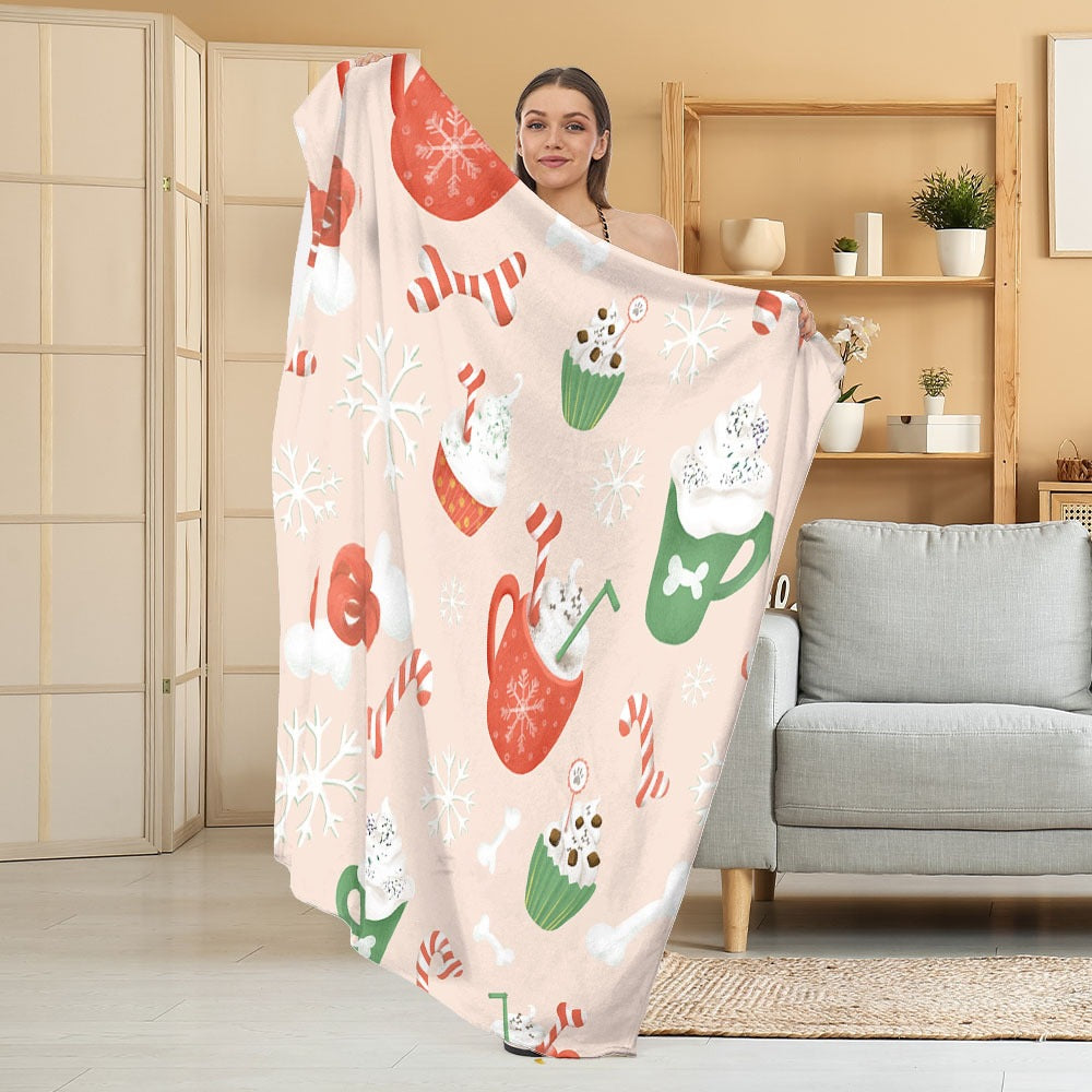 Cozy Halloween-Themed Fleece Blanket