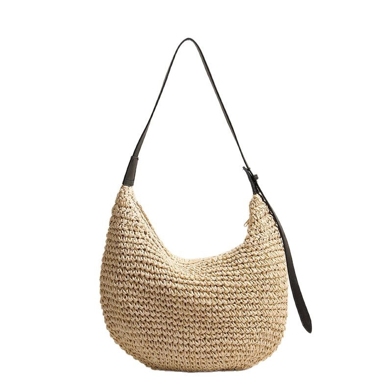 Handmade Hobo Bag Made of Natural Raffia Material Stornfield