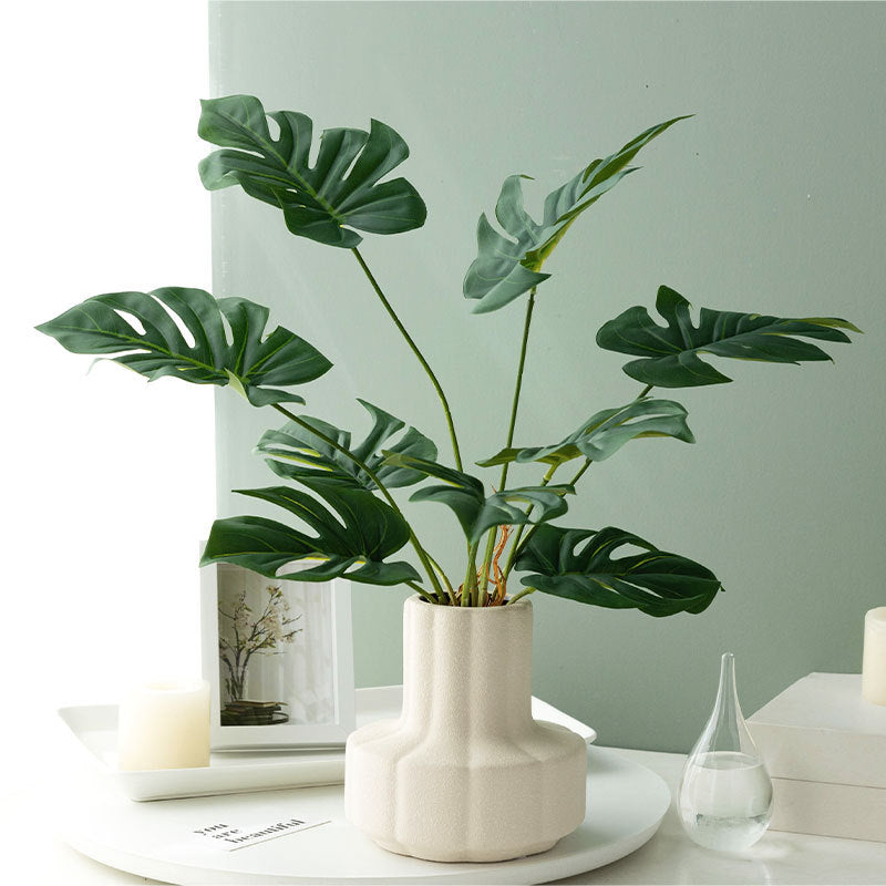 Decorative Monstera Leaf Plant Arrangement for Home