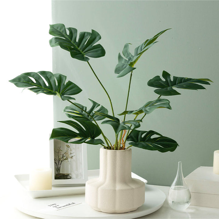 Decorative Monstera Leaf Plant Arrangement for Home