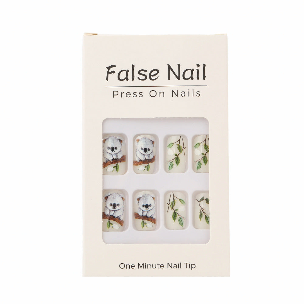 Creative panda design artificial nails Stornfield