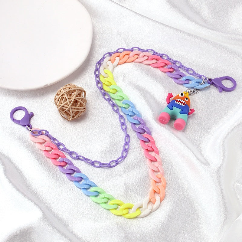 Keychain made of colorful plastic chains with Stornfield pendant