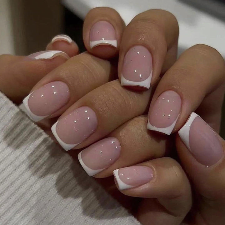 Acrylic nail set with elegant French tips Stornfield