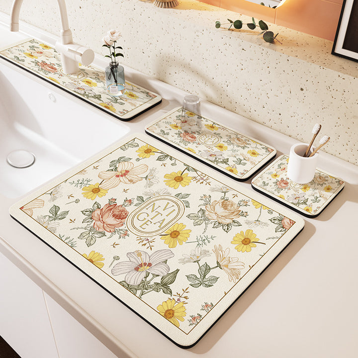 Decorative Kitchen Drying Mat Set