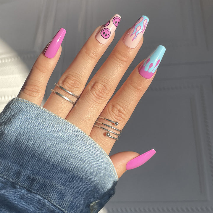 Playful Stiletto Nail Art Extensions Stornfield