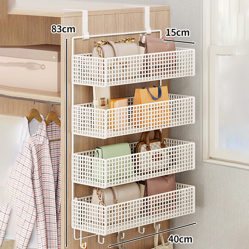 Overdoor Mesh Storage Organizer with Hooks