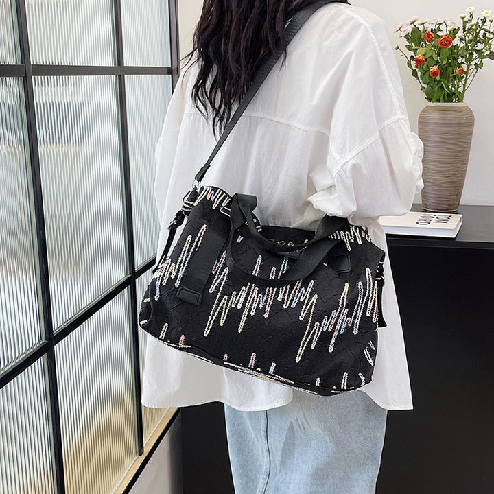 Chic Textured Travel Duffle Bag Stornfield