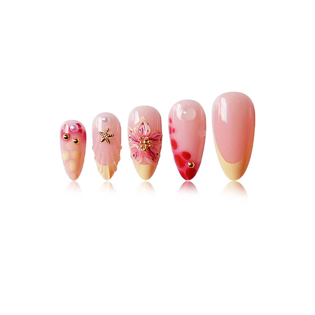 Floral 3D Press-On Nail Art Stornfield