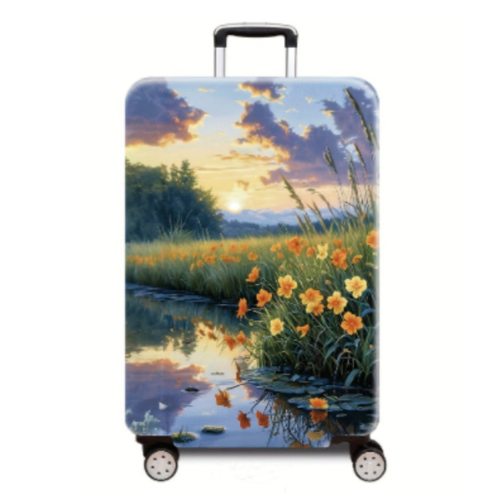Women's Hard Shell Luggage with Enchanting Landscape Design Stornfield