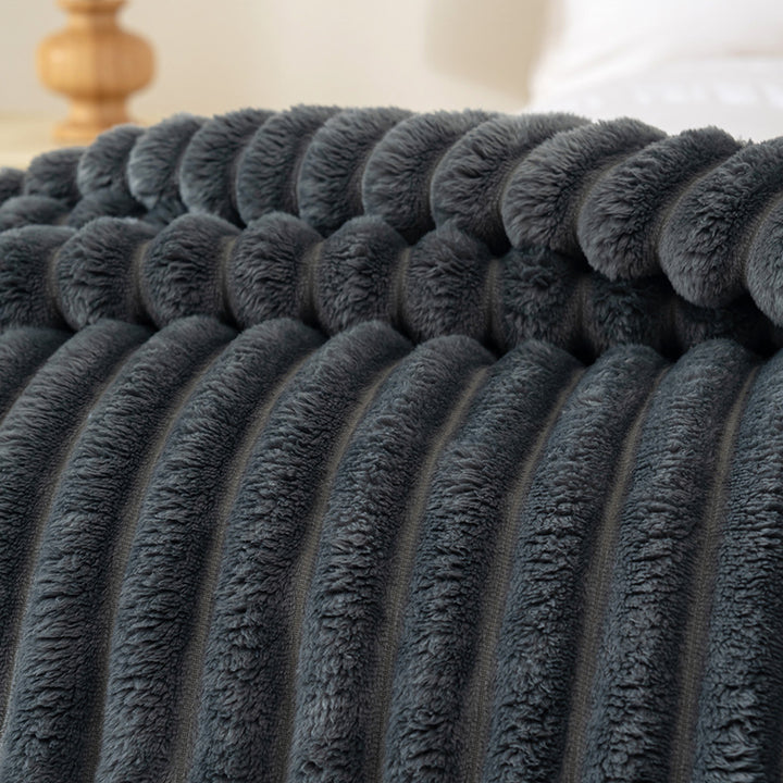 Textured Plush Throw Blanket Stornfield