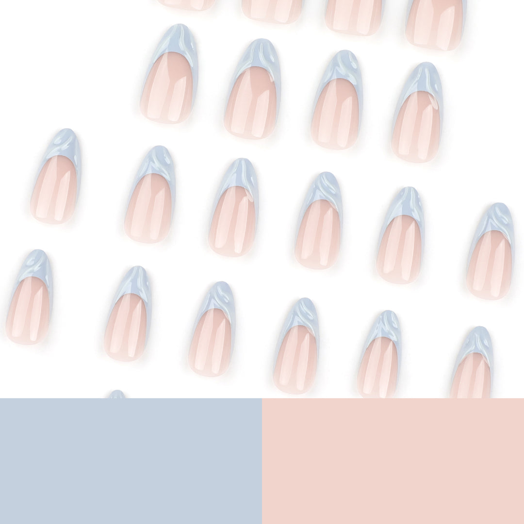 Elegant Nail Extensions with Creative Wave Design Stornfield