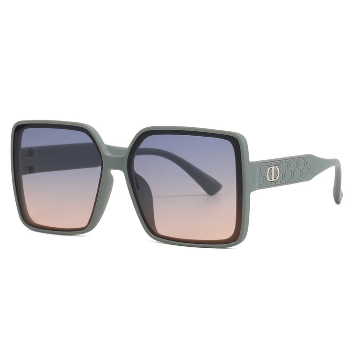 Ladies fashionable square sunglasses with transparent design Stornfield