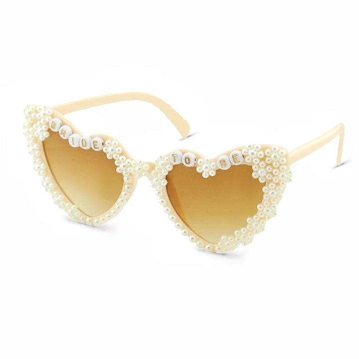 Heart-Shaped Bridal Sunglasses with Pearl Accents Stornfield