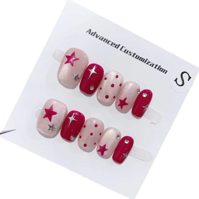 Customizable Star-Themed Press-On Nail Set