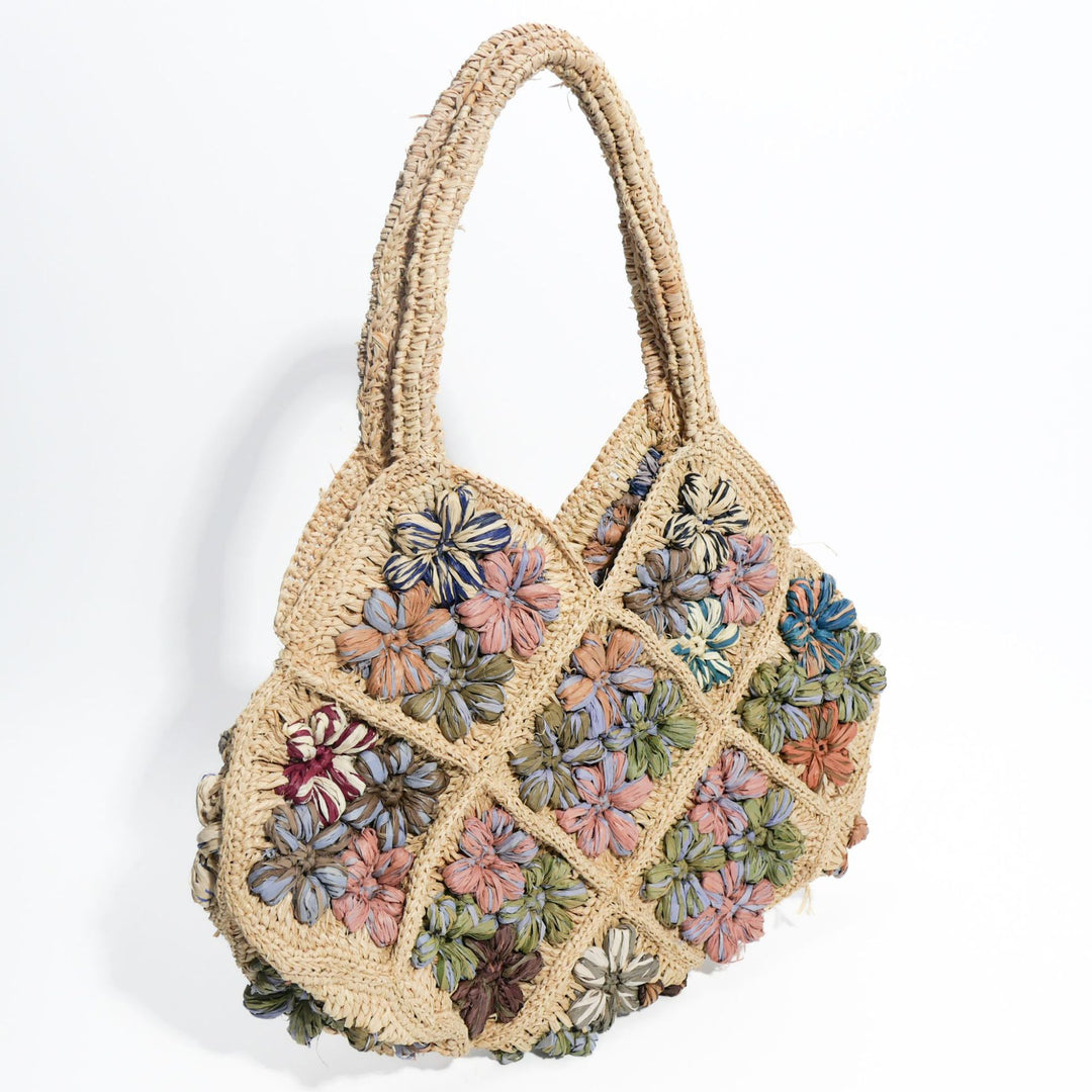Handcrafted crossbody bag with floral decorative embroidery Stornfield