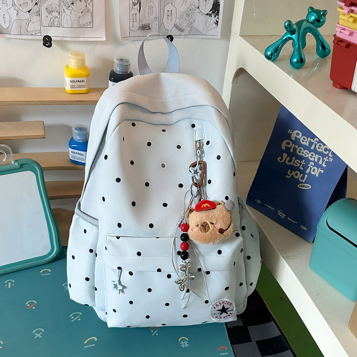 Playful Polka Dot Casual Backpack Stornfield
