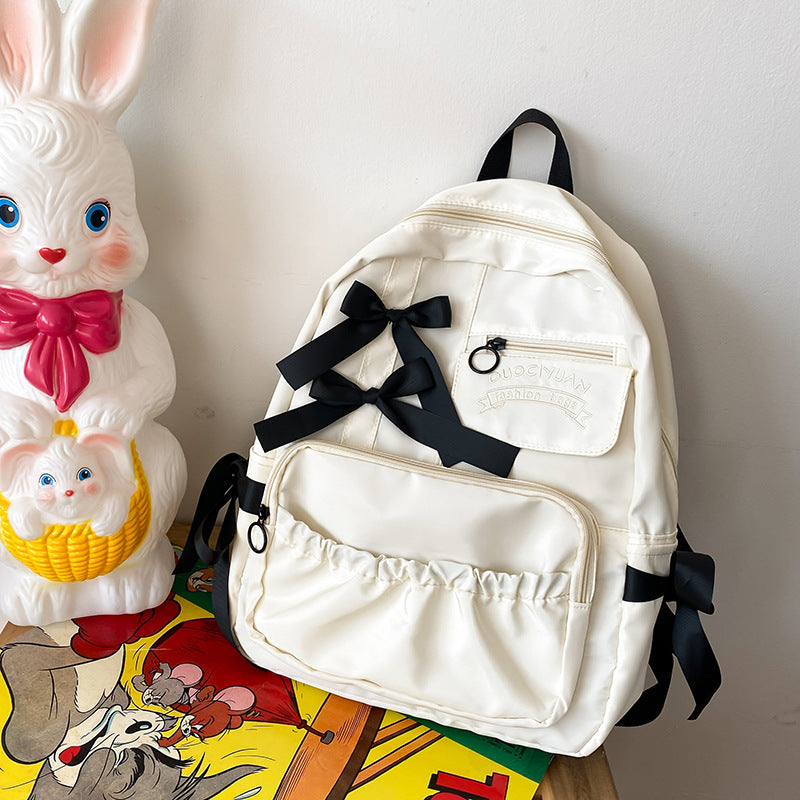 Stylish Bow-Embellished Backpack Stornfield