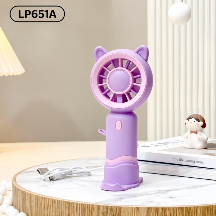 Ladies Portable Mini Handheld Fan with Cat Ears Stornfield