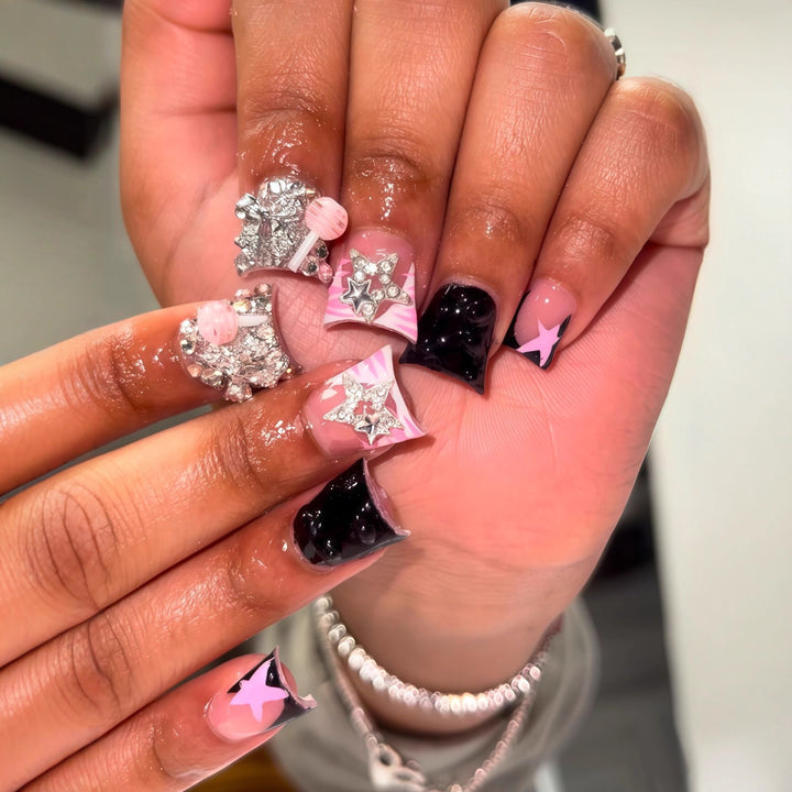 Glamorous Decorative Press-On Nail Art Stornfield