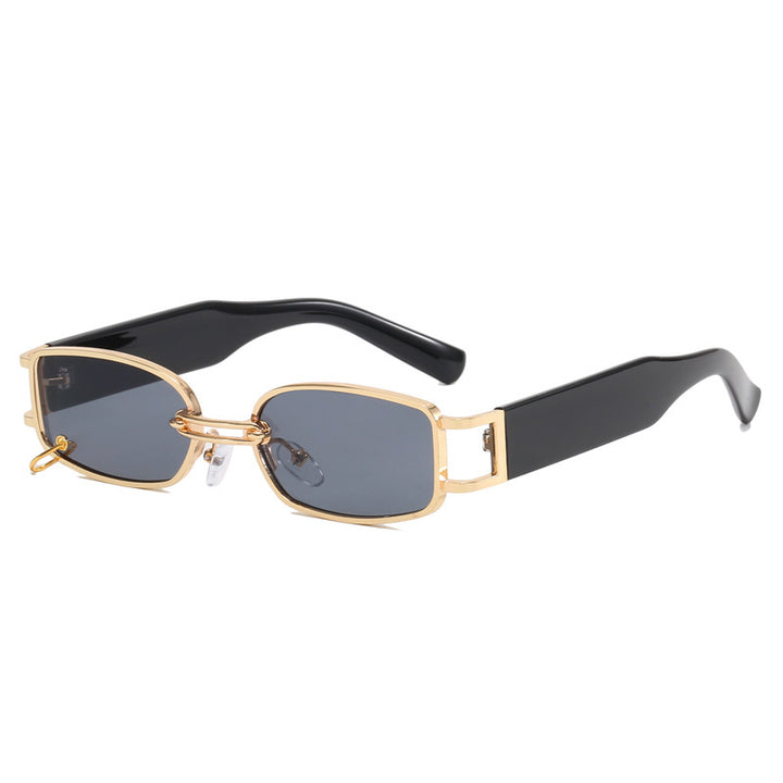 Ladies sunglasses in luxurious rectangular design with golden accents Stornfield