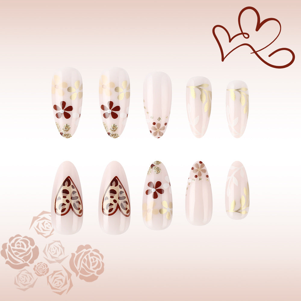 Artistic Floral Design Press-On Nails Stornfield